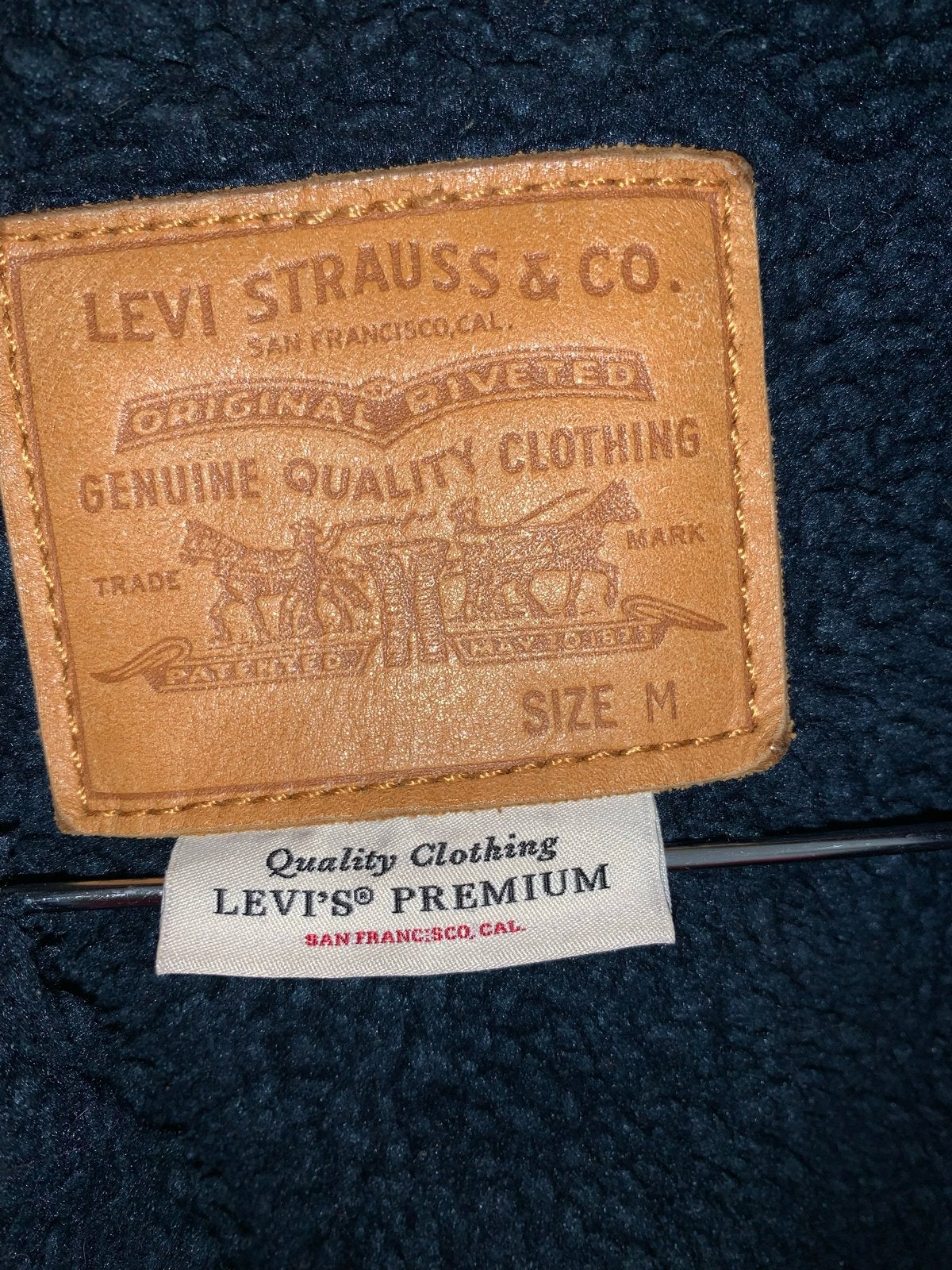 Levi's Sherpa Trucker Jacket - Maat M, Ophalen of Verzenden, Zo goed als nieuw, Maat 48/50 (M), Blauw