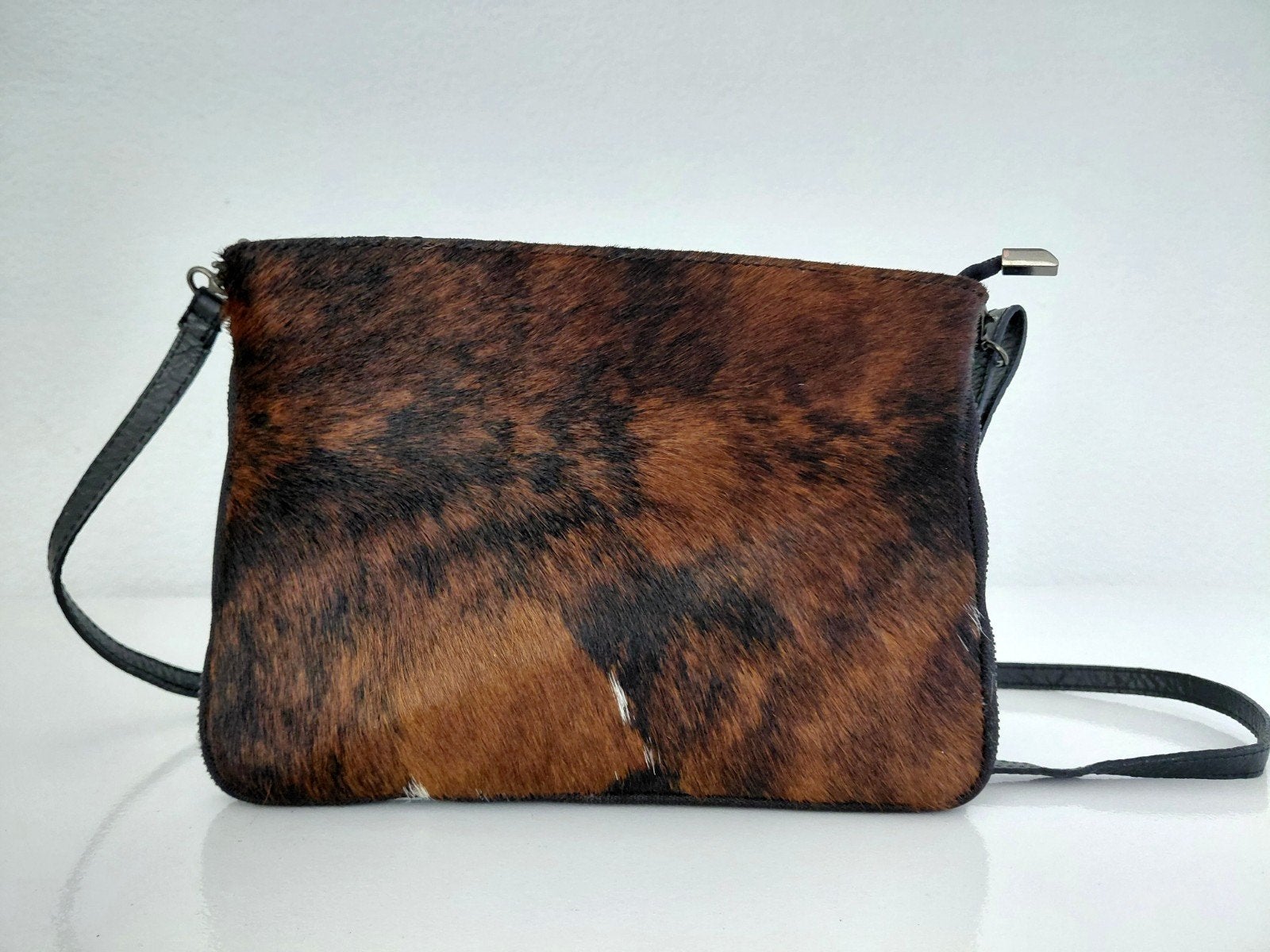 Vera Pelle Schoudertasje van Koeienhuid - Made in Italy, Ophalen of Verzenden, Schoudertasje