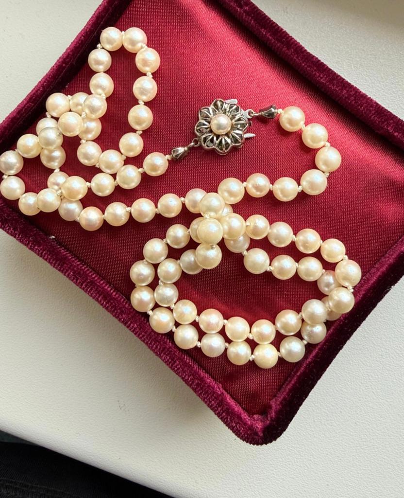 Vintage 8 karaat Akoya parels