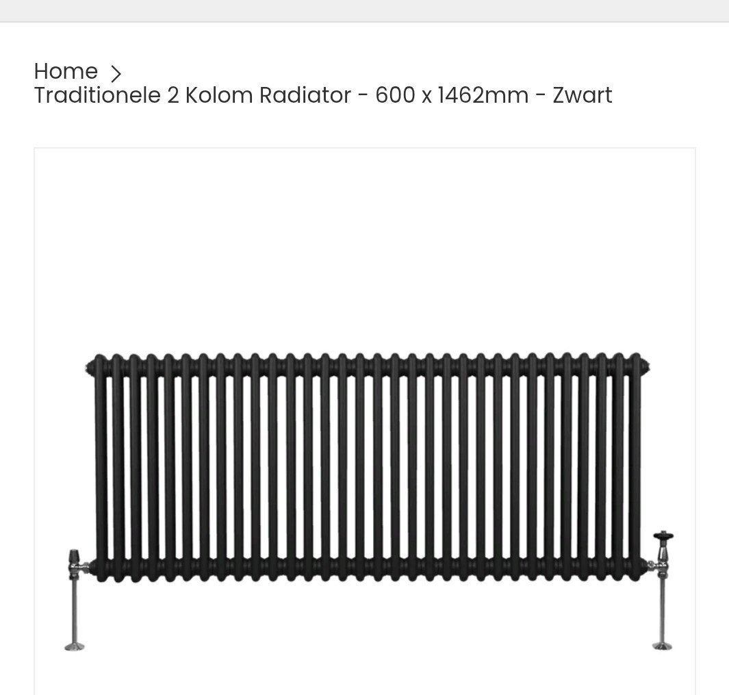Traditionele 2 Kolom Radiator - 600 x 1462mm - Antraciet, Ophalen, Nieuw, Radiator