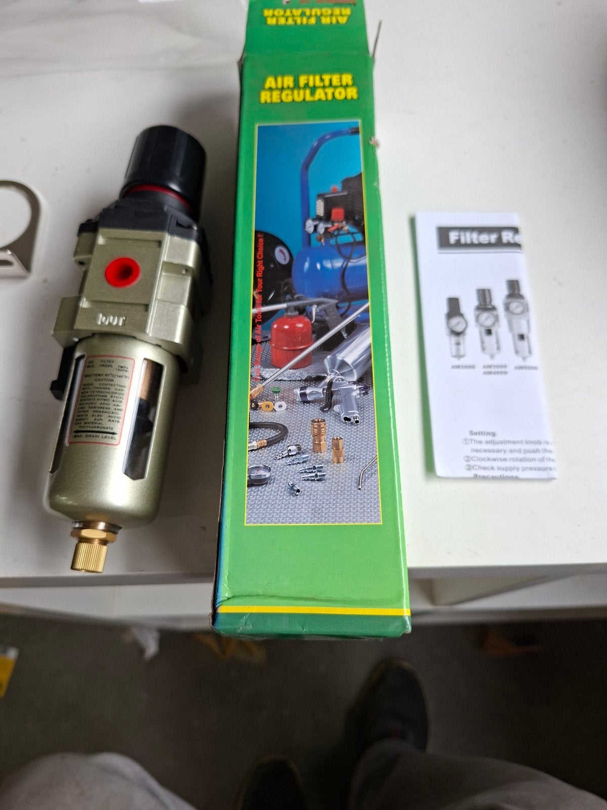 Nieuwe Luchtfilterregelaar met Manometer, Ophalen of Verzenden, Nieuw