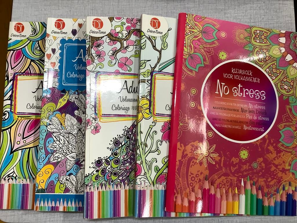 Diverse kleurboeken voor volwassenen Deco Time, Hobby en Vrije tijd, Ophalen of Verzenden, Gebruikt, Papier, Schets- of Tekenboek