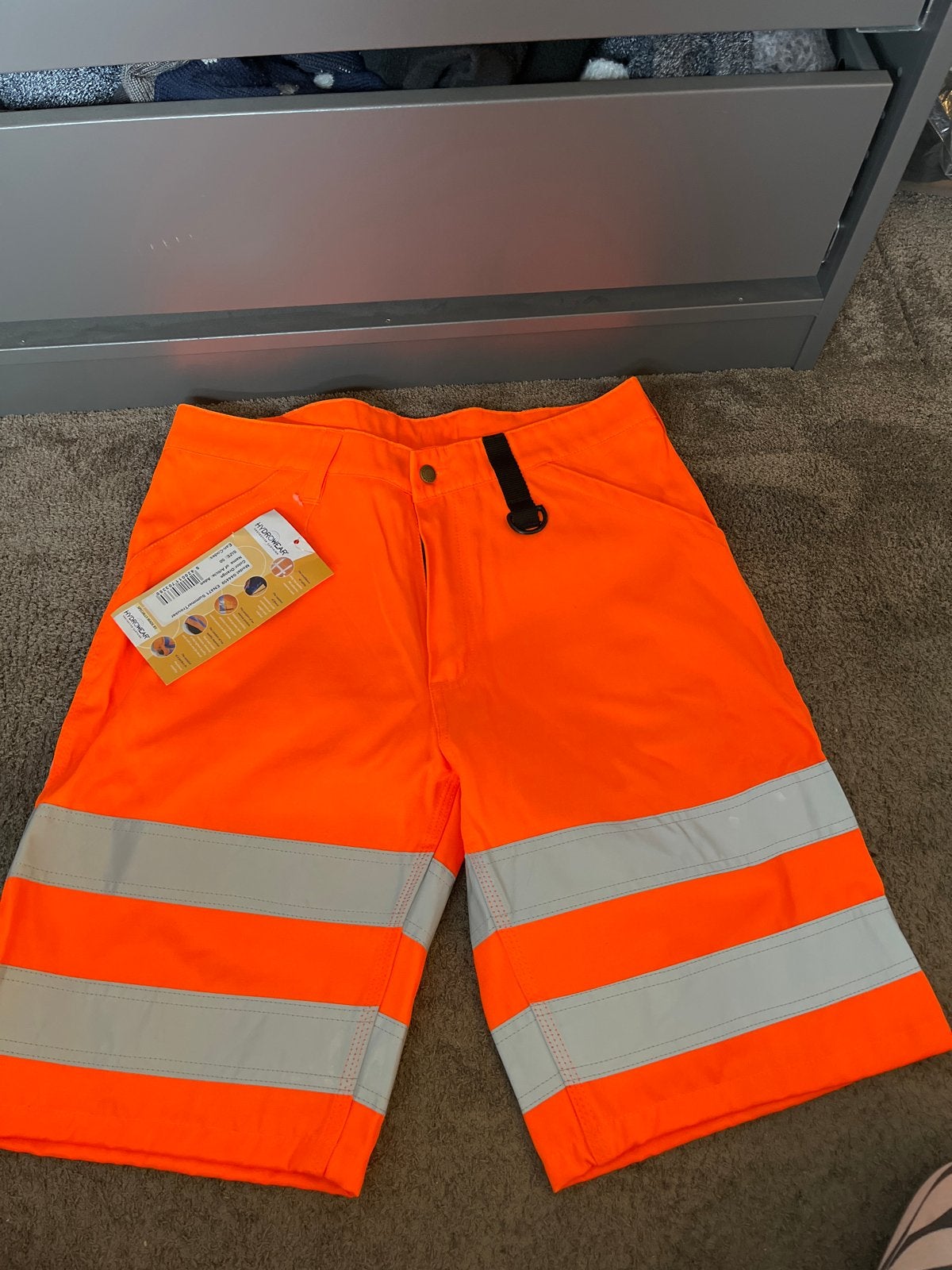 Nieuwe oranje werkbroek maat 50 met reflecterende strepen, Ophalen, Nieuw, Heren, Broek