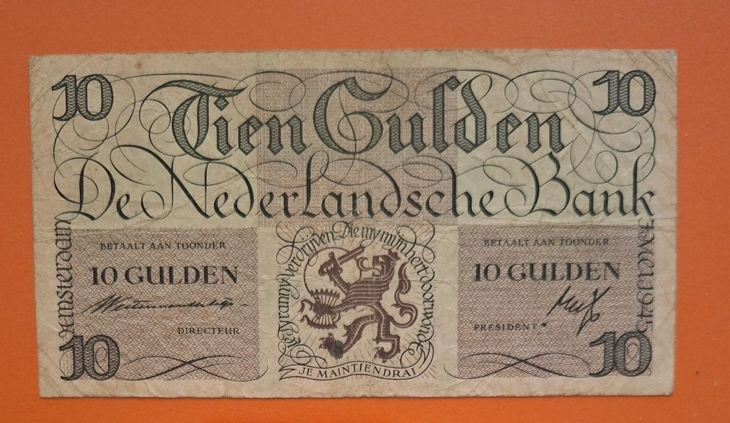 Bankbiljet 10 gulden 1945 Lieftinck, cat. PL42.a, Verzenden, 10 gulden, Los biljet