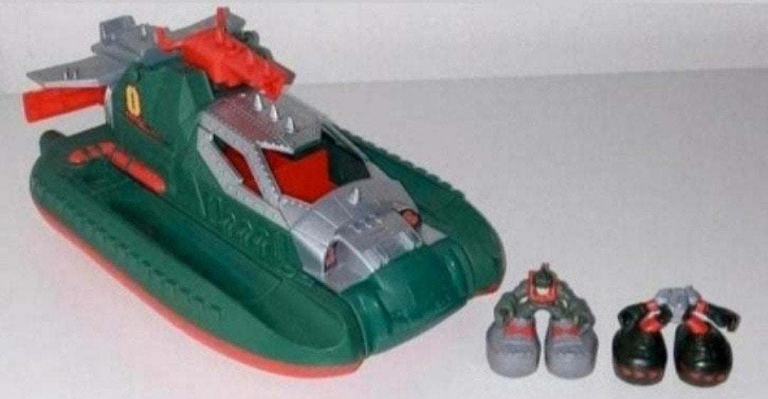 Matchbox Big Boots Hovercraft + 2 figuurtjes uit 2012, Ophalen of Verzenden, Gebruikt