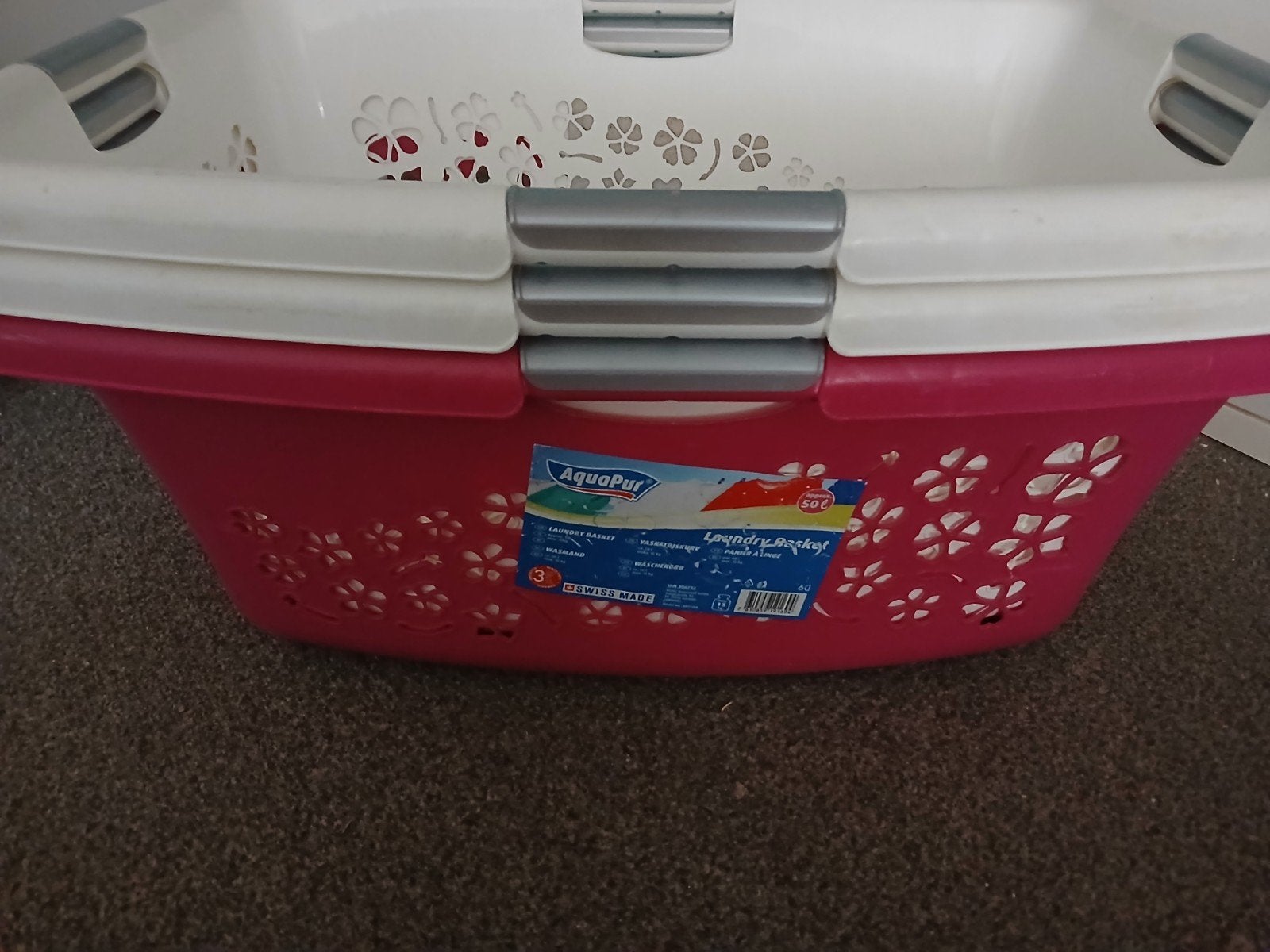 AquaPur Wasmanden - 2 x wit, 1 x roze, Ophalen, Gebruikt, Meerkleurig, Kunststof