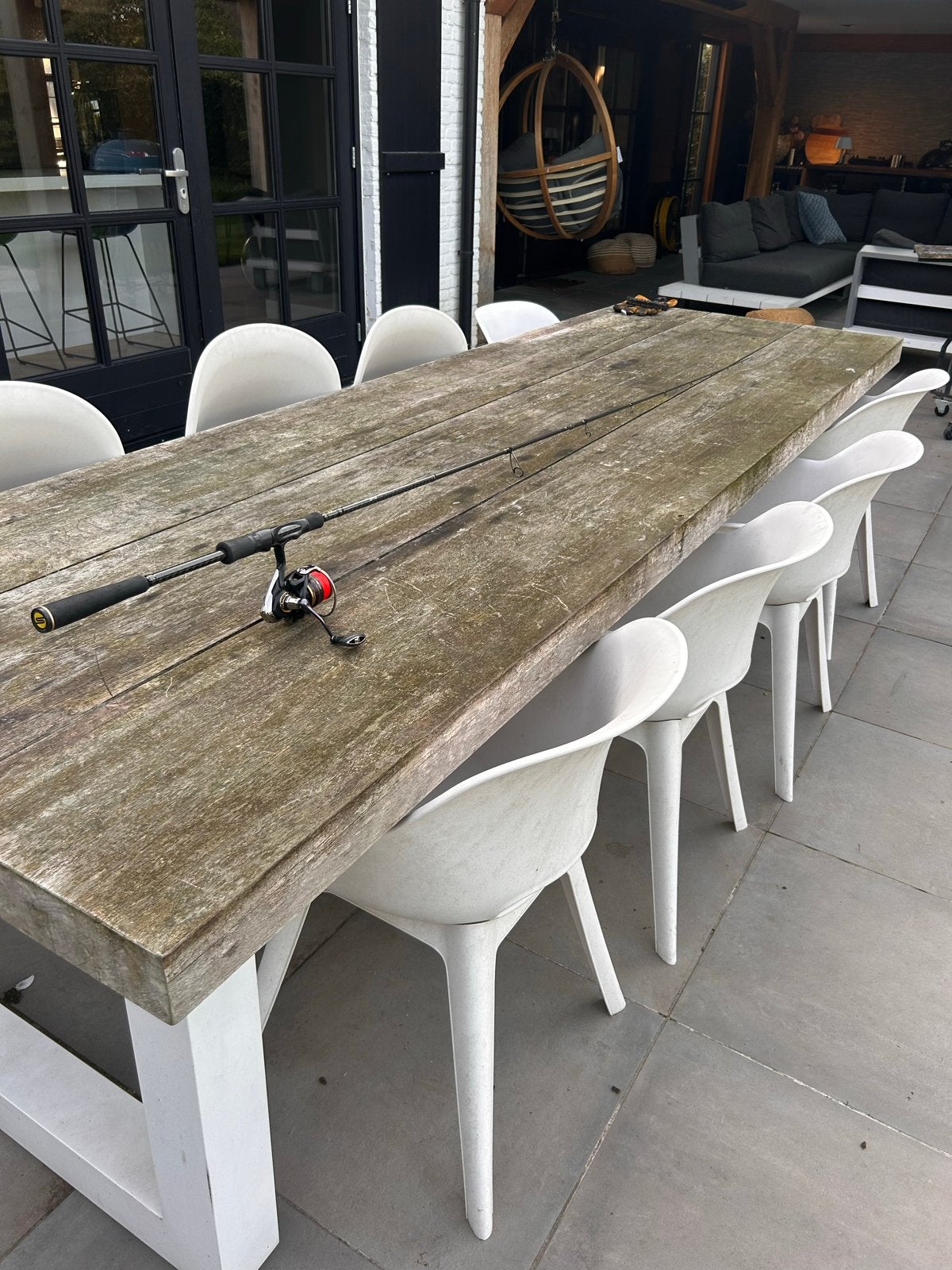 Vishengel met molen - Zo goed als nieuw, Watersport en Boten, Ophalen, Zo goed als nieuw, Complete hengel
