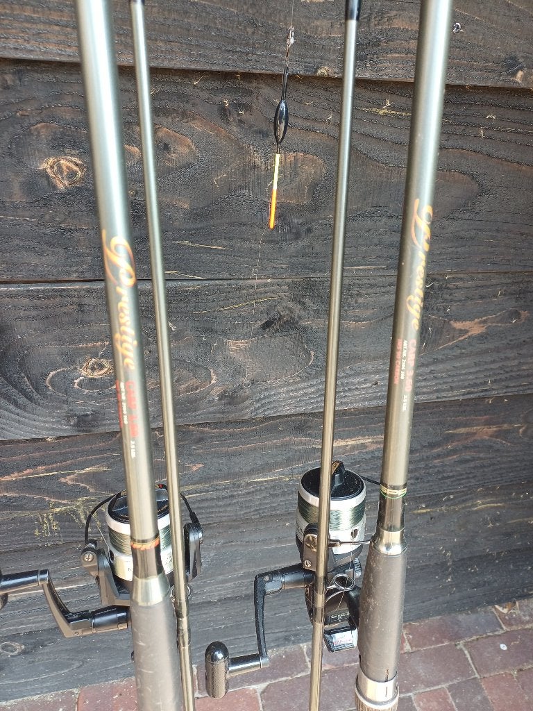 2x hengel Spro Prestige, Watersport en Boten, Hengelsport | Karpervissen, Ophalen, Gebruikt, Werphengel
