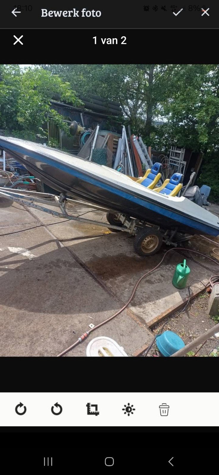 Piranha bagheera 50 pk, Ophalen, Gebruikt, Binnenboordmotor, Minder dan 70 pk