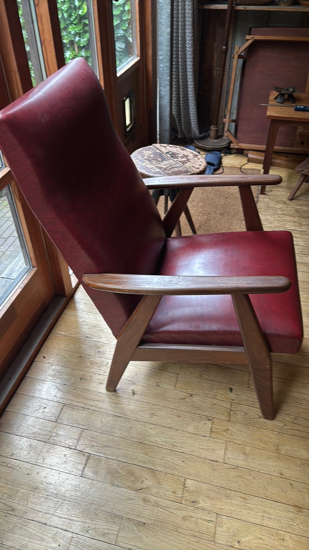 Retro /vintage fauteuil, Ophalen of Verzenden, Zo goed als nieuw, 75 tot 100 cm, 50 tot 75 cm