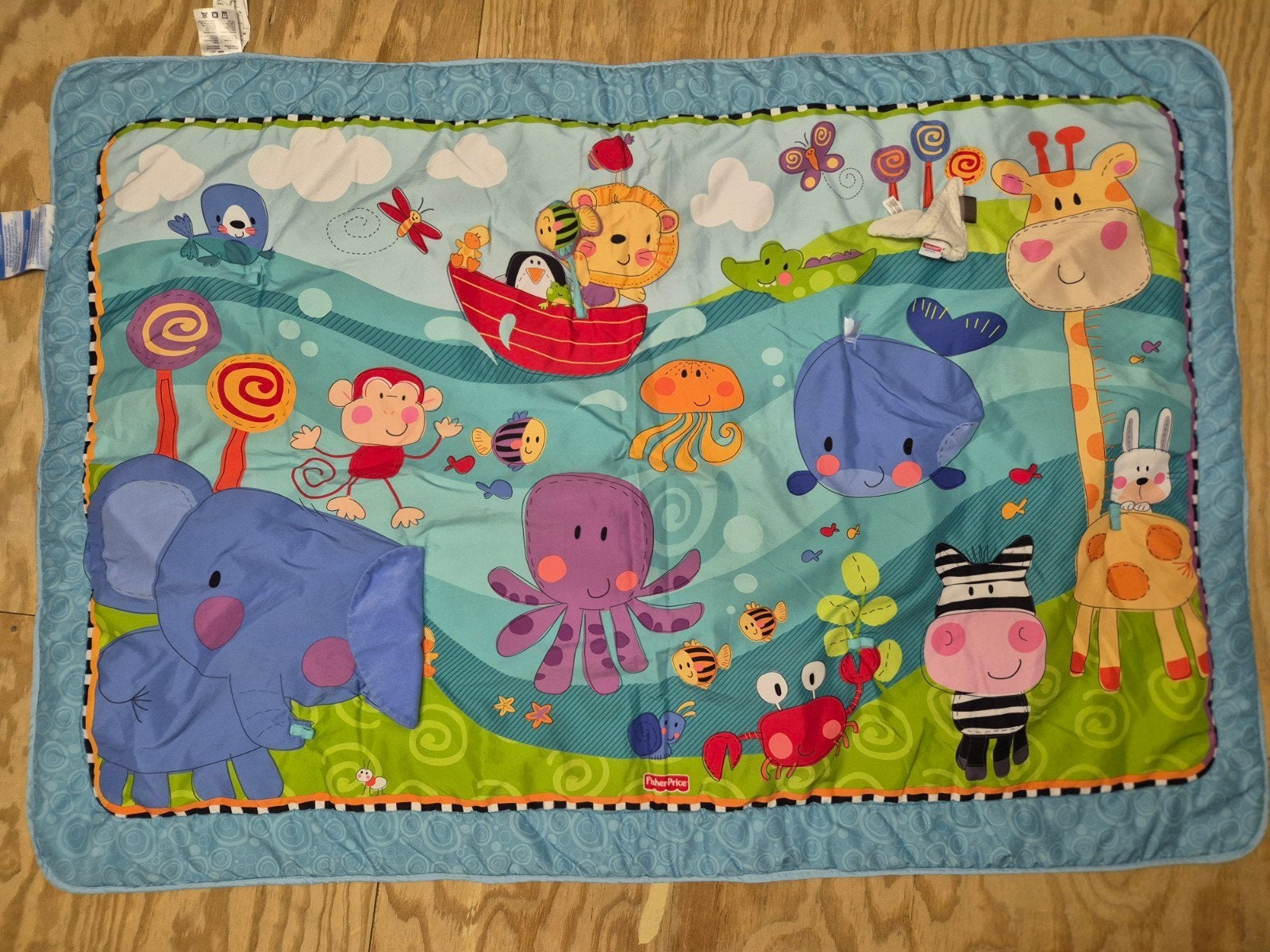 Fisher-Price Speelkleed met Dieren en Geluiden, Ophalen, Gebruikt, Speelkleed, Met geluid
