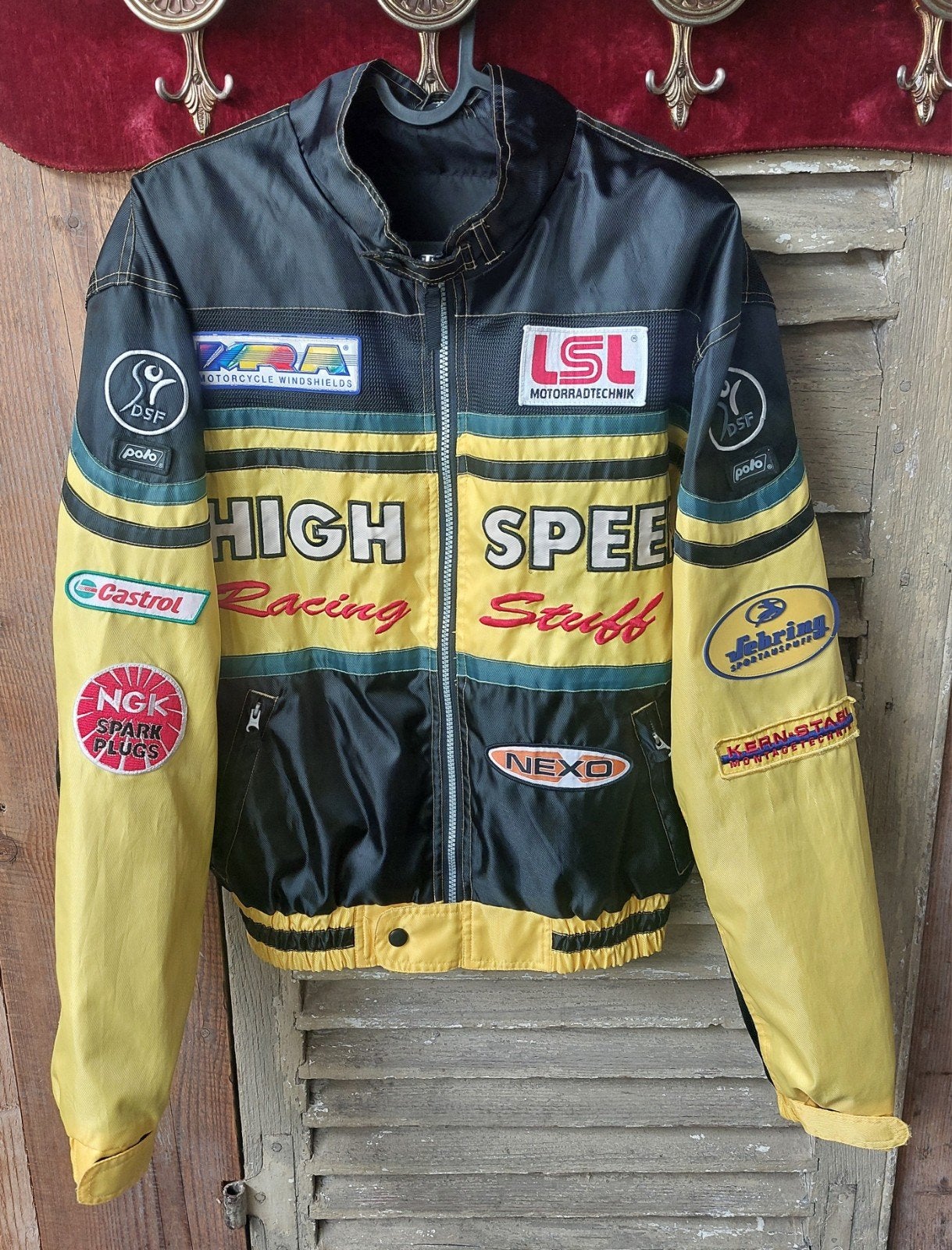 Vintage POLO High Speed Racing Stuff Motorjas Maat S Jaren90, Motoren, Jas | textiel, Heren, ., Ophalen of Verzenden