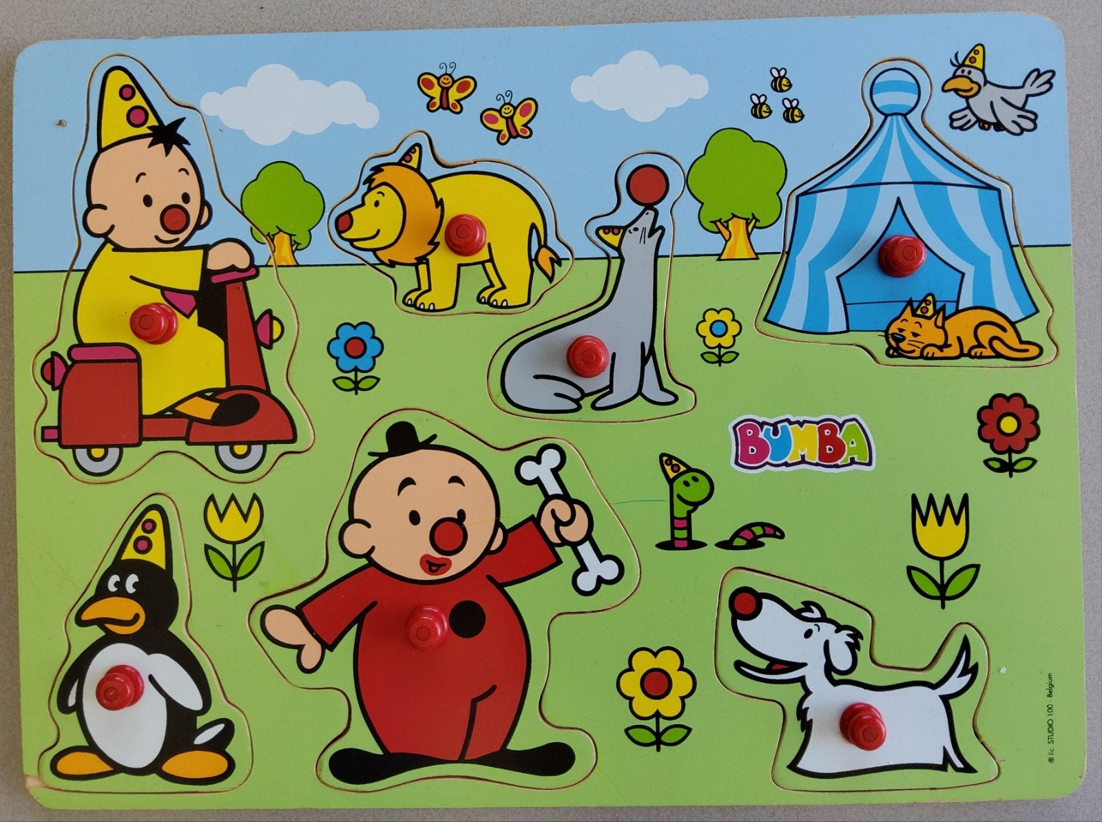 Bumba houten puzzel met knoppen, Ophalen of Verzenden, Gebruikt, Overige typen