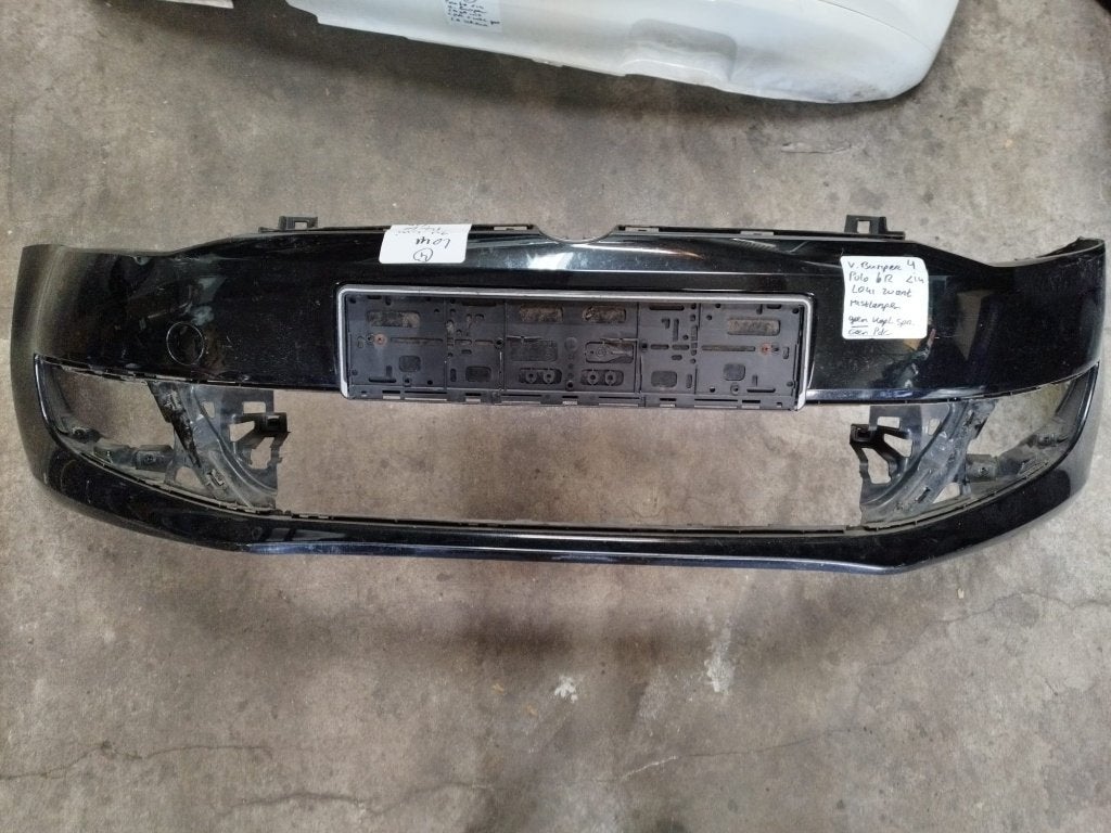 voorbumper vw polo 6R zwart uni L041 bj 2010 tot 2014, Ophalen, Gebruikt, Bumper, Volkswagen