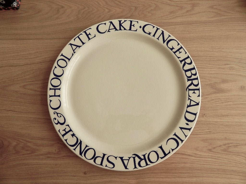 Emma Bridgewater Blue Toast cake serving plate 33 cm 2003, Verzenden, Nieuw, Overige stijlen, Kop(pen) en/of Schotel(s)