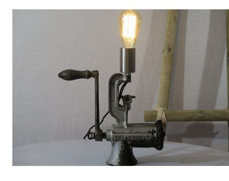 Unieke Vleesmolen Lamp - Industriële Stijl, Antiek en Kunst, Ophalen