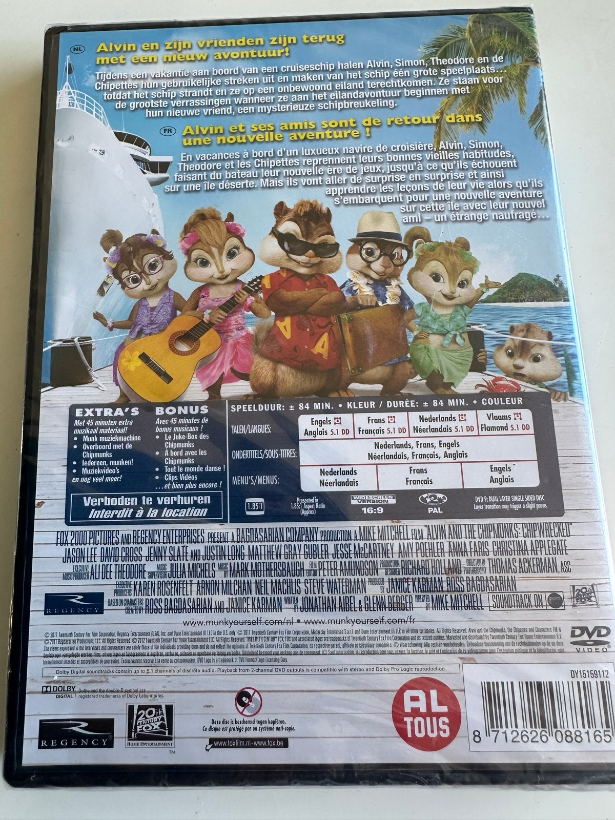 Gesealed: Alvin and the Chipmunks 3 - DVD, Bonusmateriaal, Animatie, Alle leeftijden, Nederlands