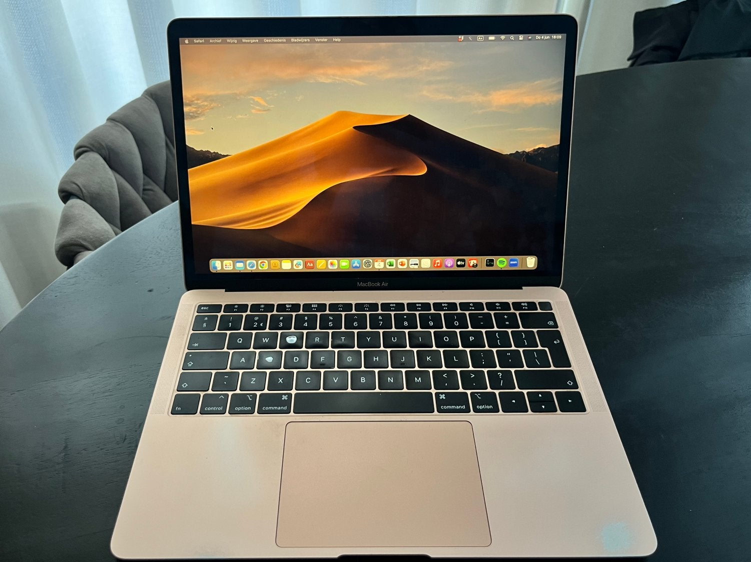 MacBook Air 2019 roségoud, Ophalen, 13 inch, Minder dan 2 Ghz, Zo goed als nieuw