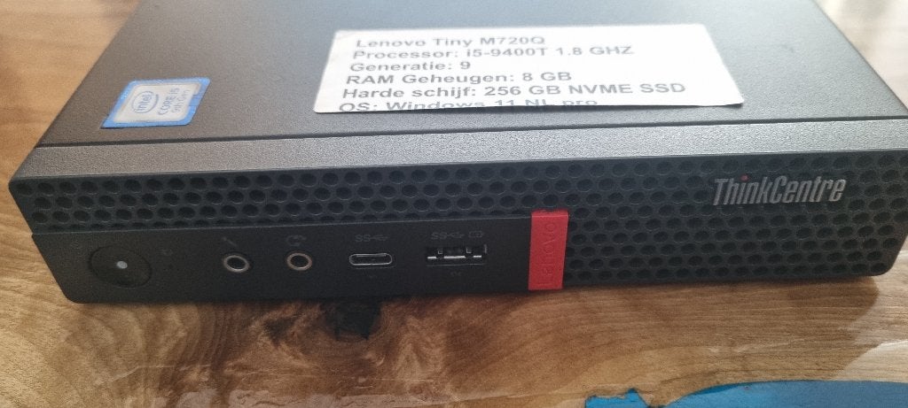 Lenovo tiny M720Q, 256 GB, 8 GB, Minder dan 2 Ghz, Ophalen of Verzenden