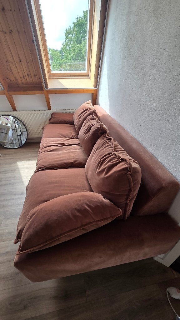 HKLiving retro sofa 3persoons te koop, Huis en Inrichting, Banken | Bankstellen, Ophalen, Driepersoons, 75 tot 100 cm, Zo goed als nieuw