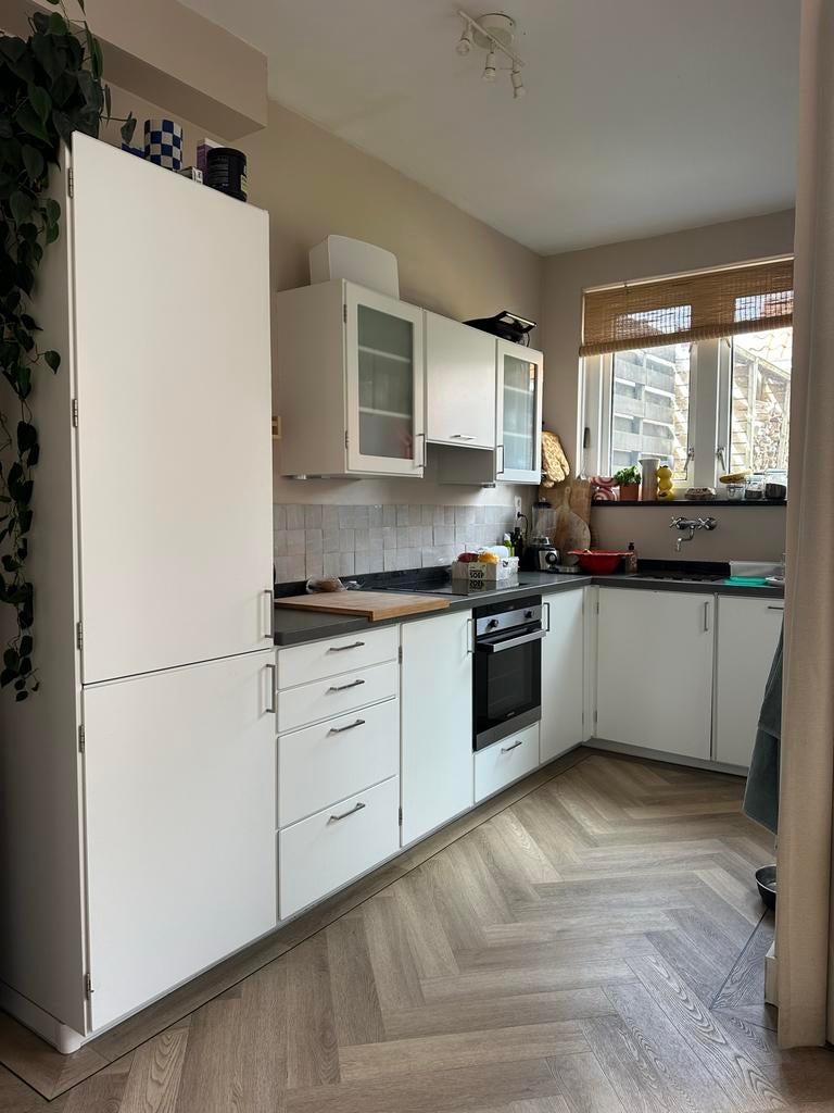 TEAB! Piet Zwart Bruynzeel keuken, Huis en Inrichting, Keuken | Complete keukens, Ophalen, Gebruikt, Wit, Hoekkeuken