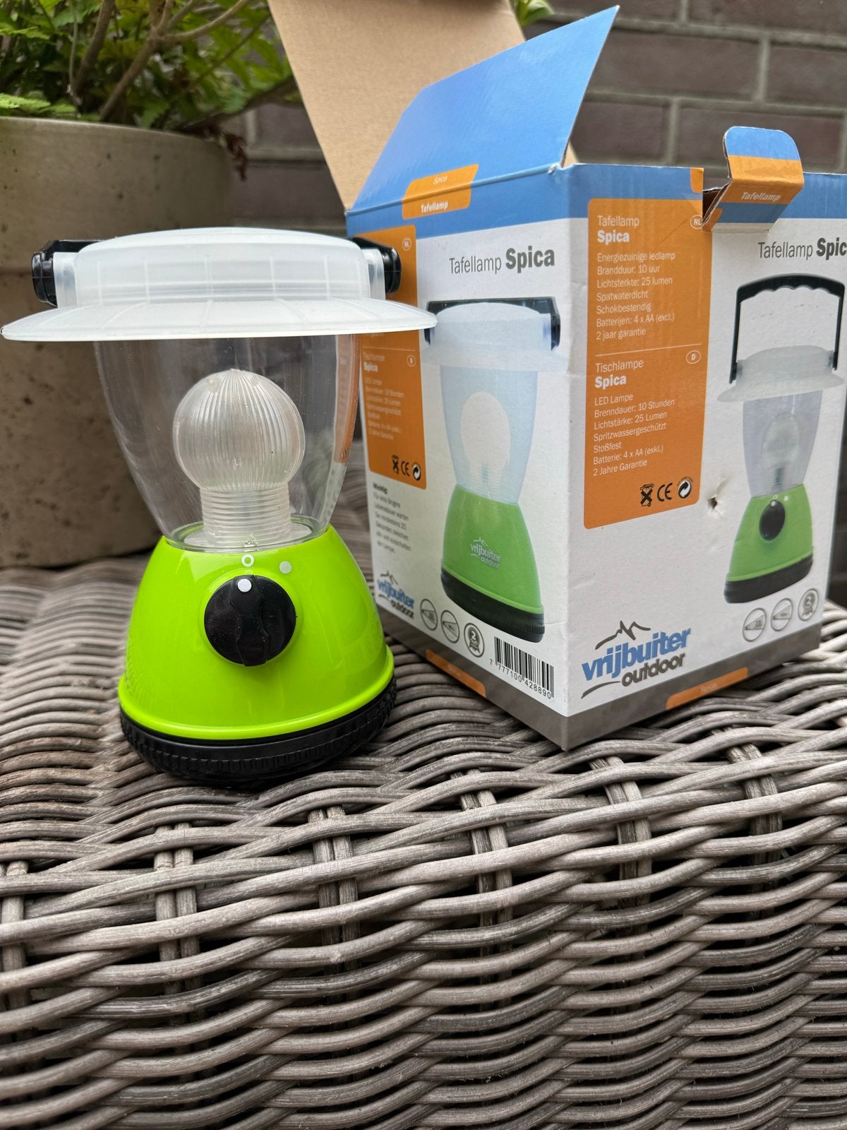Camping lampje: Vrijbuiter Outdoor Tafellamp Spica, Ophalen, Zo goed als nieuw, Batterij