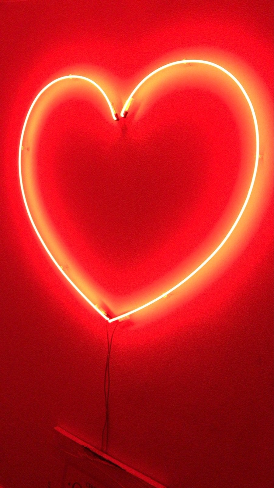 Neon hart lamp met muurbevestiging, Ophalen, Zo goed als nieuw, Modern, Glas