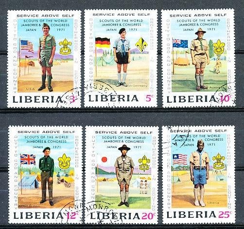 Liberia 1971 M794-799 gest., Ophalen of Verzenden, Overige landen, Gestempeld