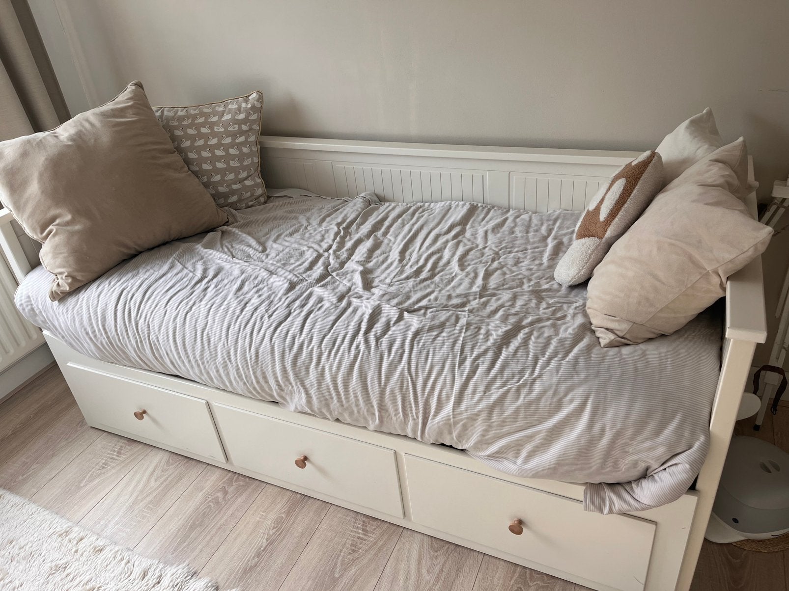 Bedbank ikea Hemnes met latjes 80 x 200, Ophalen, Gebruikt, 180 cm of meer, 70 tot 85 cm