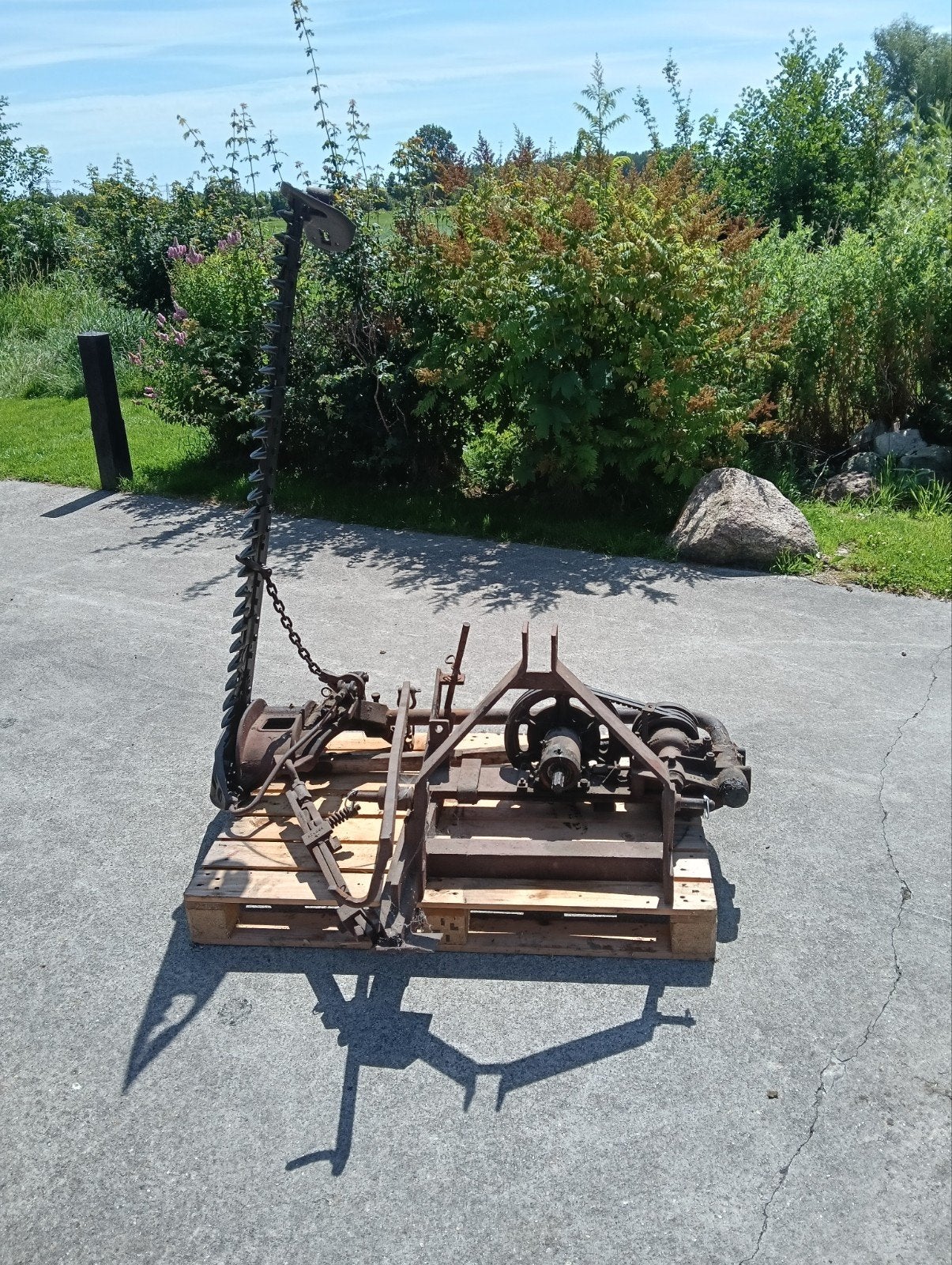 Maaibalk-vingerbalk voor tractor, Ophalen