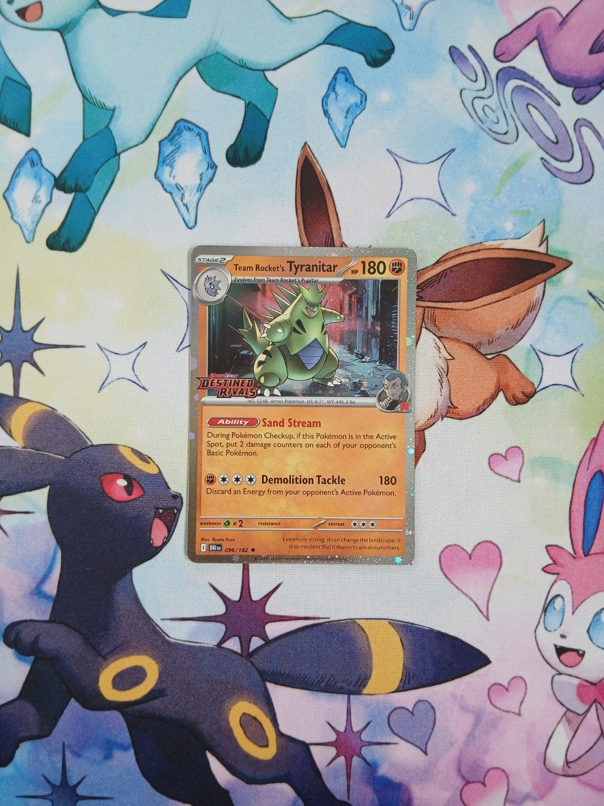 Team Rocket's Tyranitar #096/182 STAMPED Cosmos Holo, Verzenden, Nieuw, Losse kaart, Foil