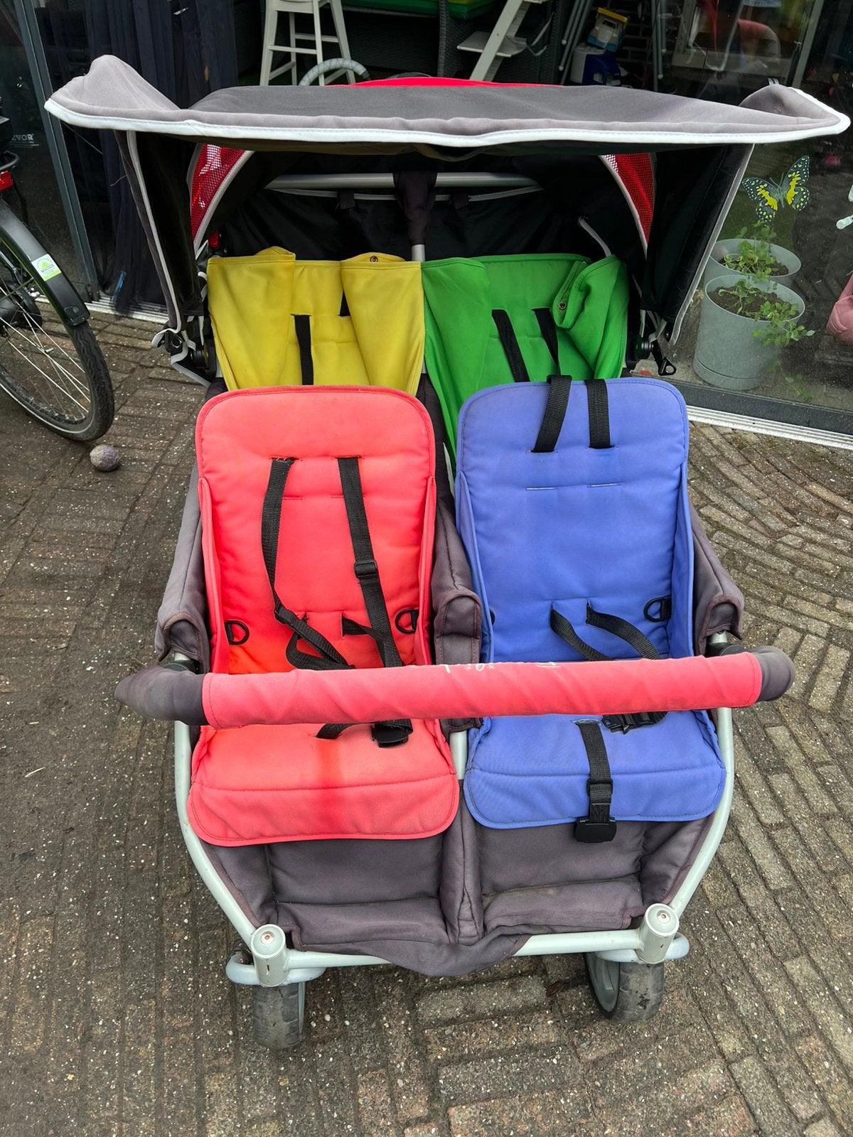 Familidoo vierling wagen, Ophalen, Gebruikt, Kinderwagen of Buggy