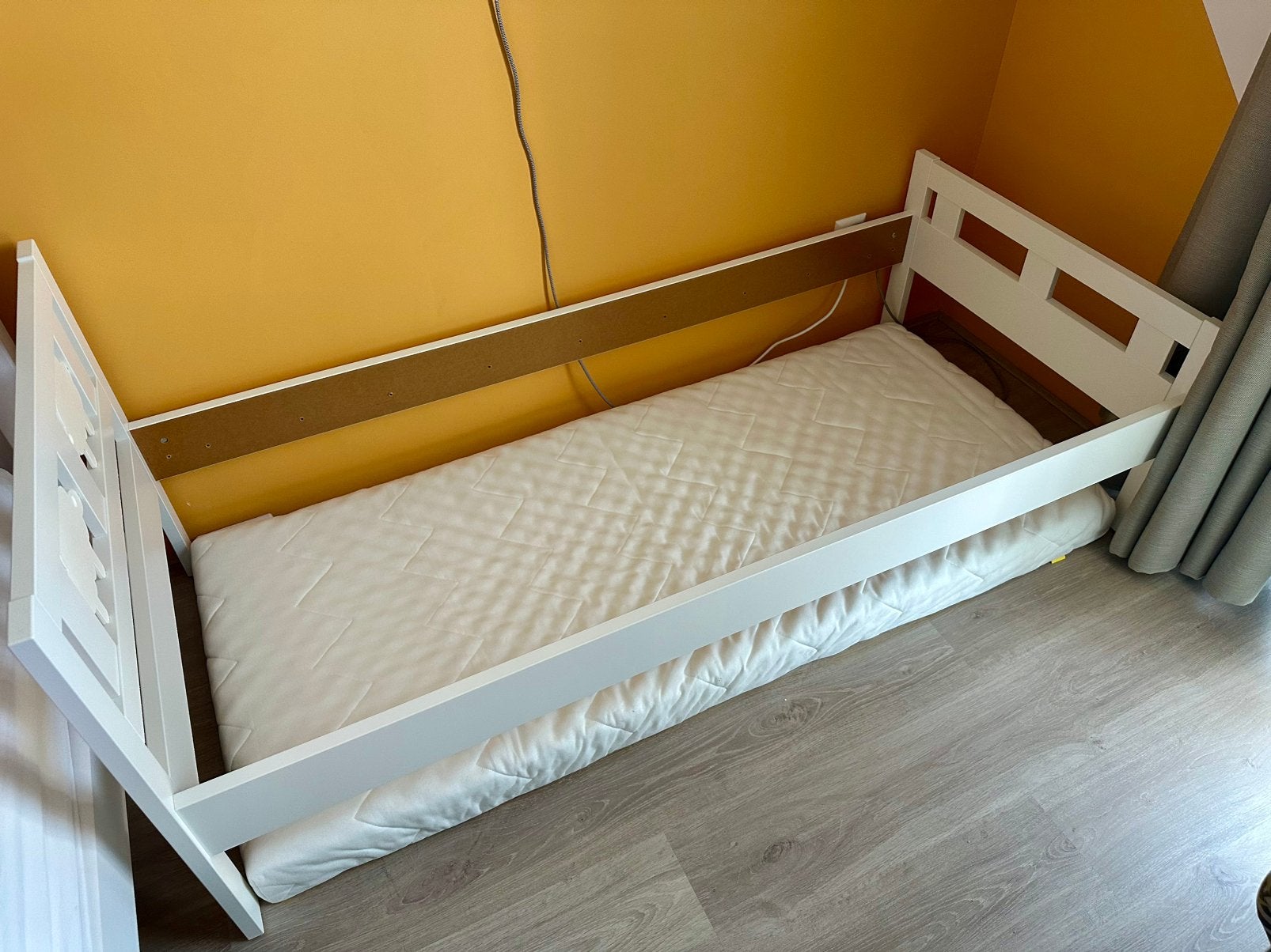 Kinderbed Ikea Kritter 70 x 160, Ophalen, 70 tot 85 cm, Zo goed als nieuw, Lattenbodem