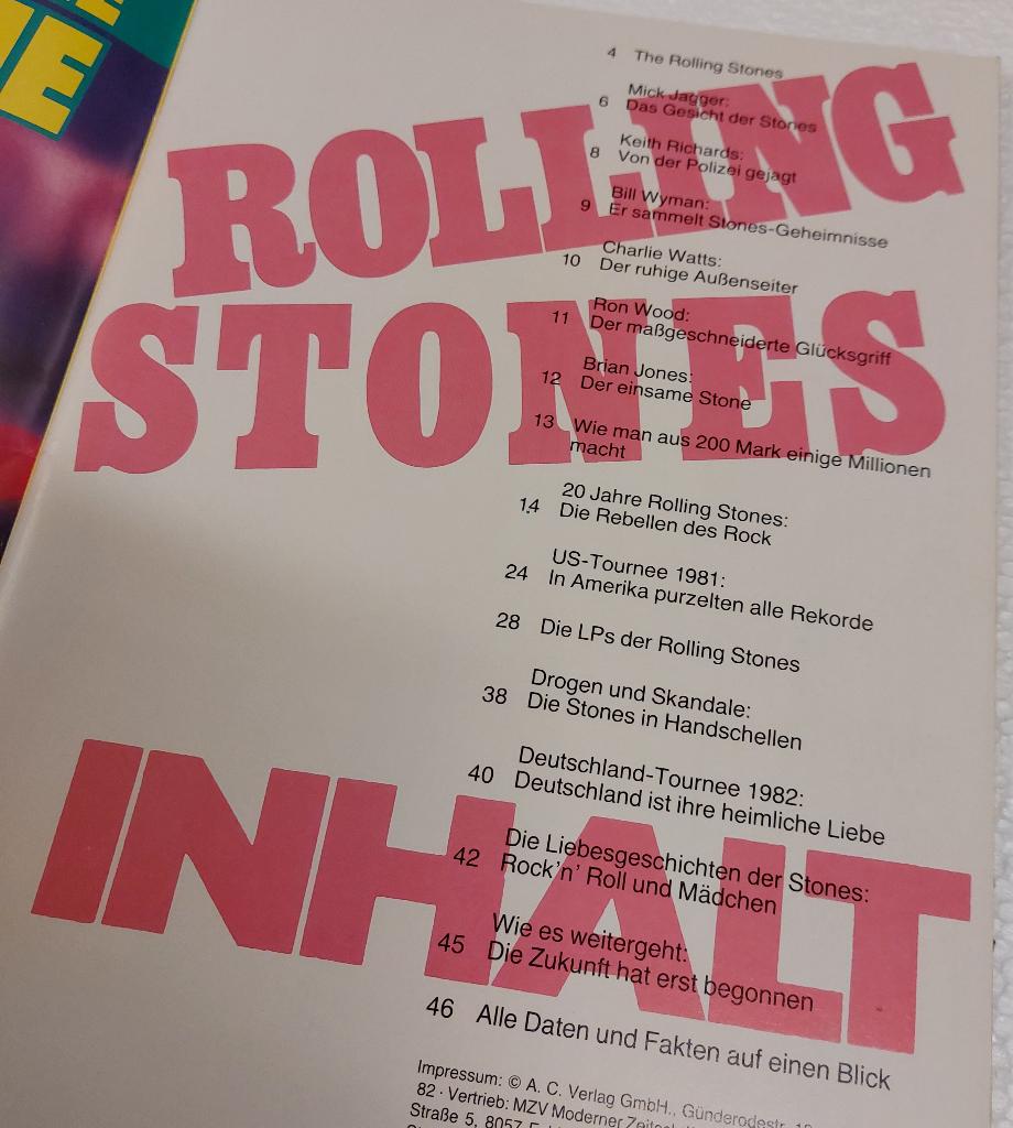 Rolling Stones In Deutschland 1982 Tour magazine, Verzenden, Zo goed als nieuw, Boek, Tijdschrift of Artikel