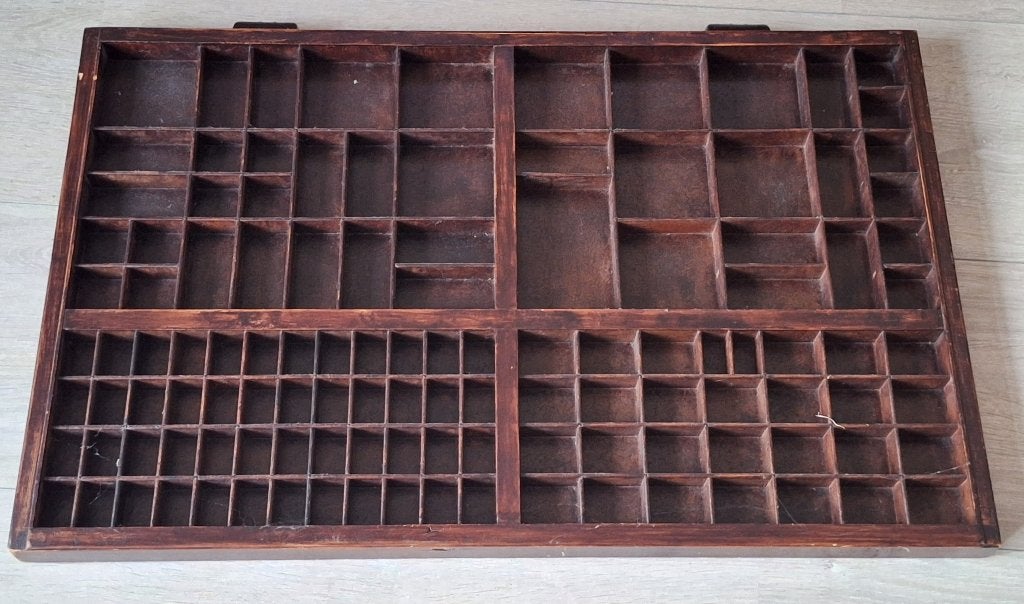 Antieke houten letterbak, Antiek en Kunst, Ophalen