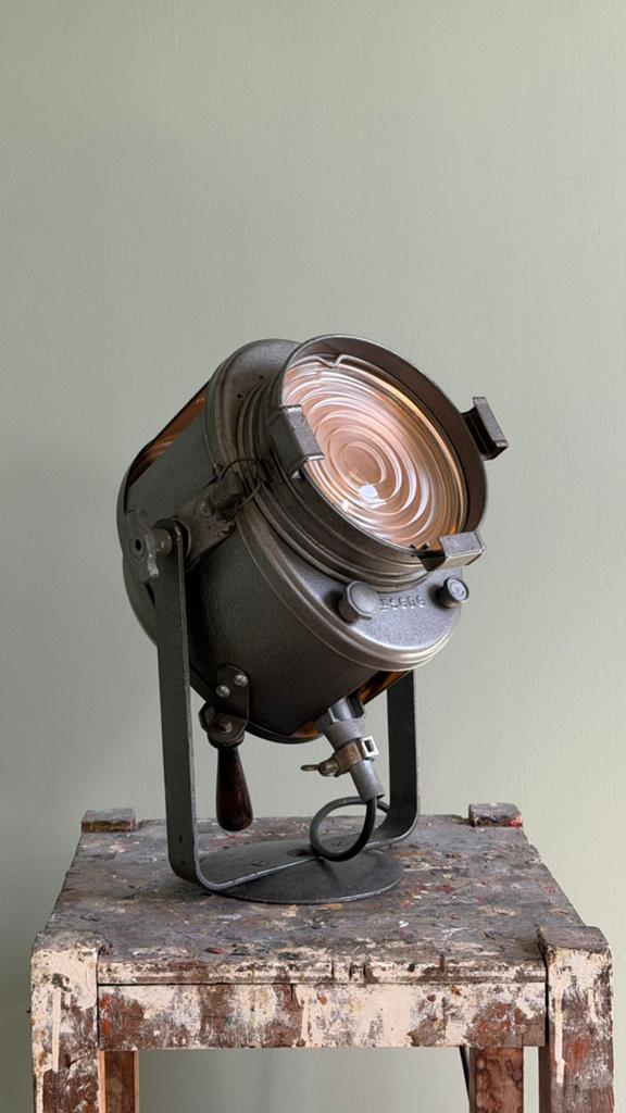 Vintage industriele lamp tafellamp theaterlamp A.E. Cremer, Ophalen of Verzenden, Glas, Antiek, industrieel, vintage, nostalgie