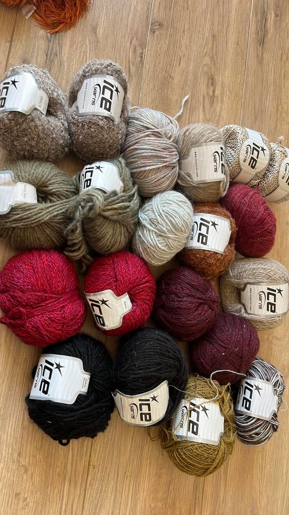 Ice yarns wol wollen alpaca merino beige taupe zwart, Breien of Haken, Nieuw, Ophalen of Verzenden, X