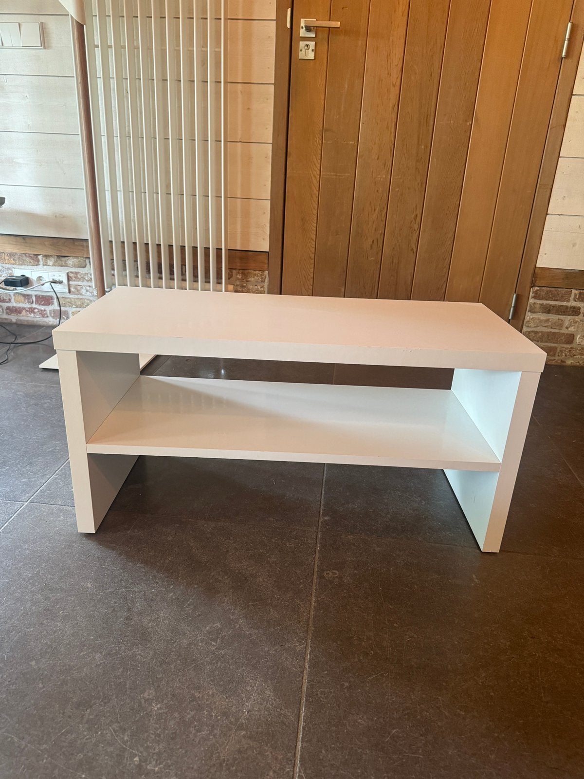 Strak wit tv meubel met opbergruimte, Ophalen, Overige materialen, 50 tot 100 cm, Zo goed als nieuw