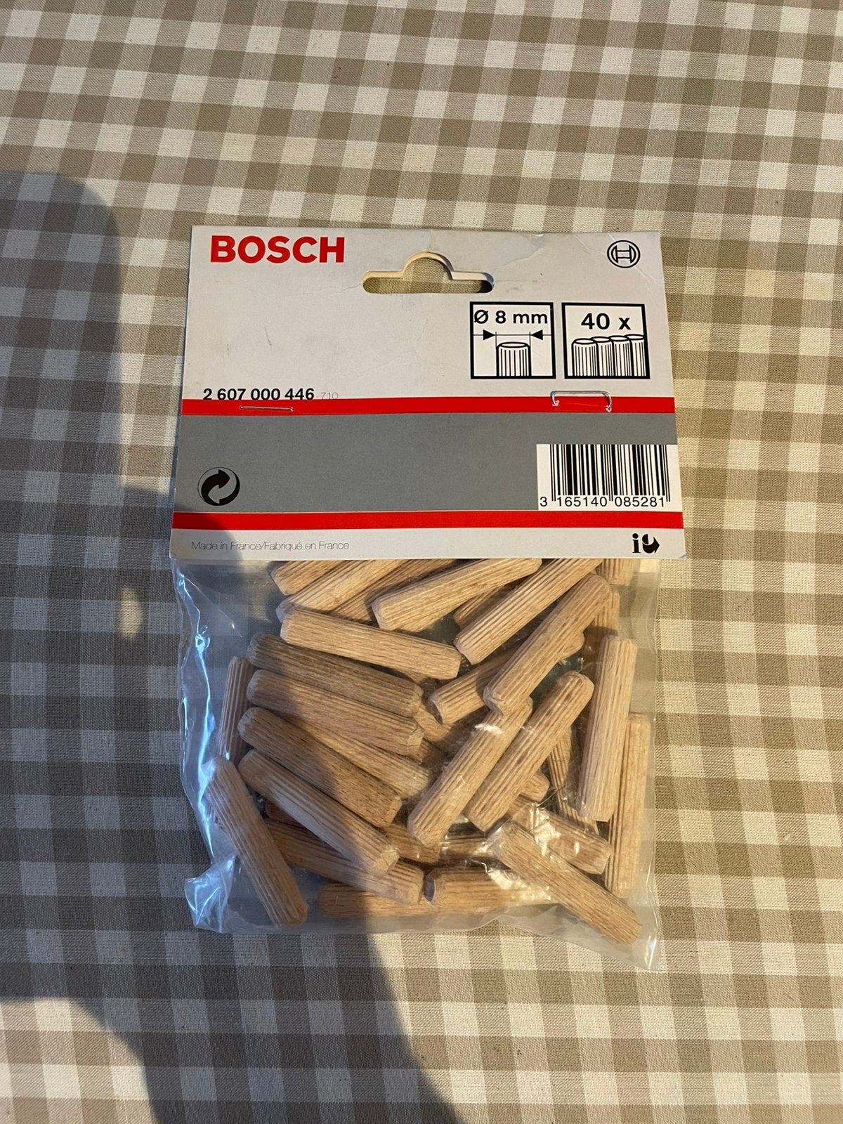Bosch houten deuvels 8x40mm, Ophalen of Verzenden, Nieuw, Minder dan 50 mm, Overige typen
