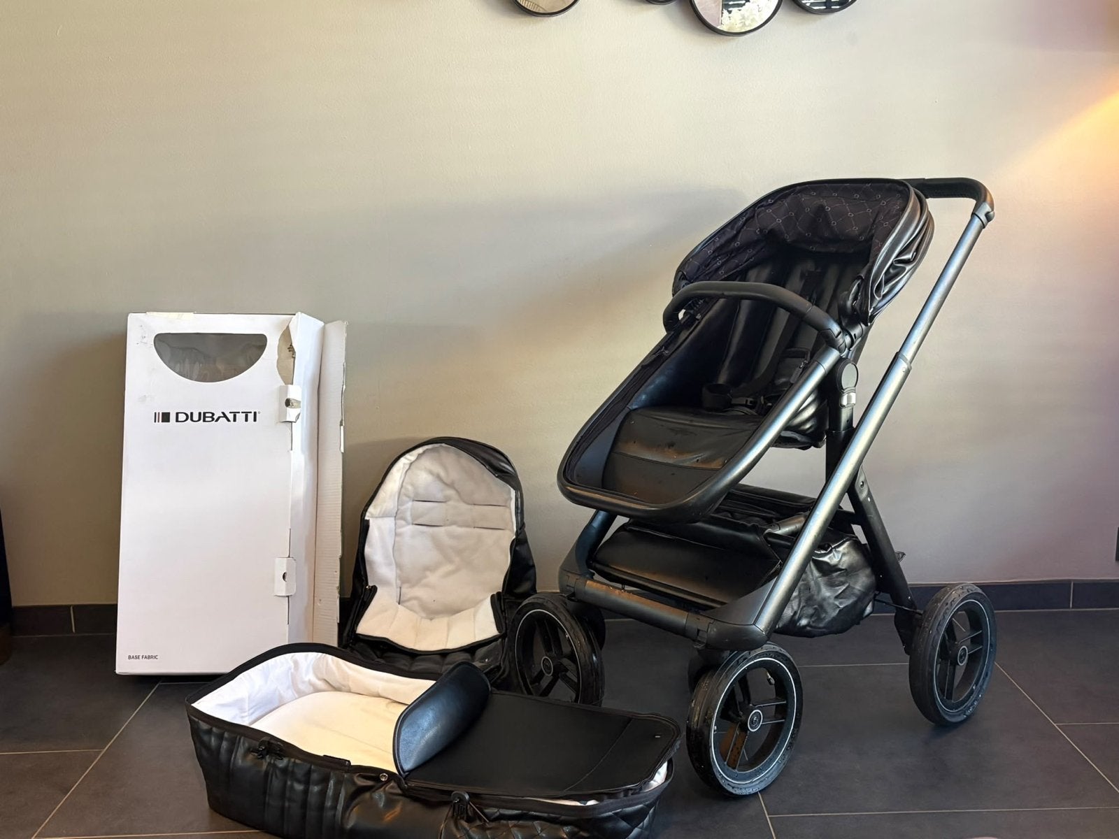 Dubatti One Complete Kinderwagen Set - Zwart, Gebruikt, Combiwagen, Met reiswieg, Ophalen
