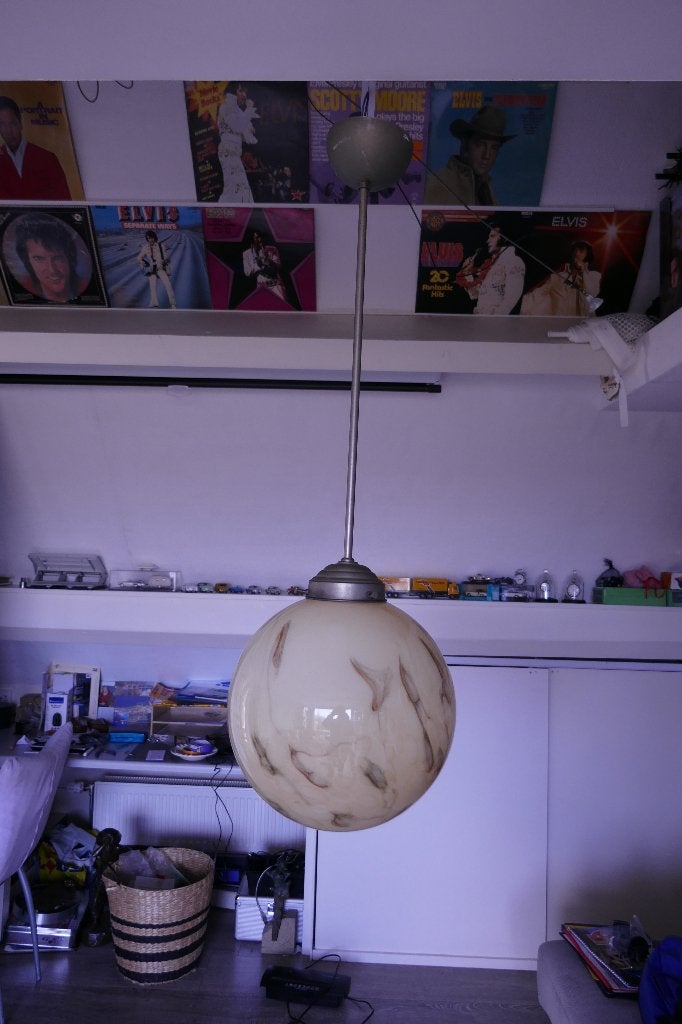 Jugendstil hanglamp, Ophalen