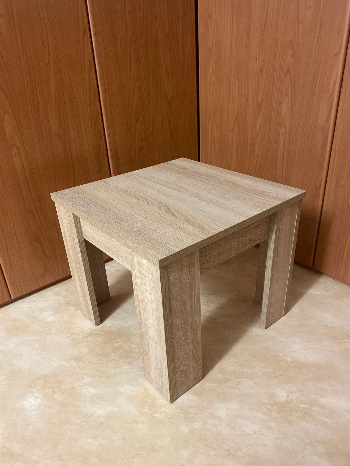 Houten bijzettafel/krukje - Lichtbruin, Ophalen, Minder dan 45 cm, Minder dan 55 cm, Gebruikt