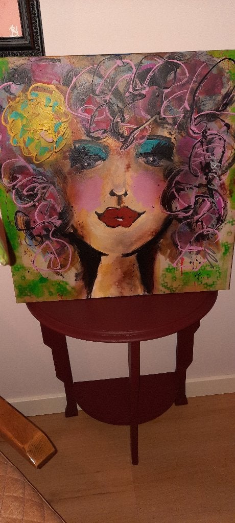 Gesigneerd, zeer kleurrijk schilderij van Marcel de With!, Ophalen, Acrylverf, Overig onderwerp, Gesigneerd