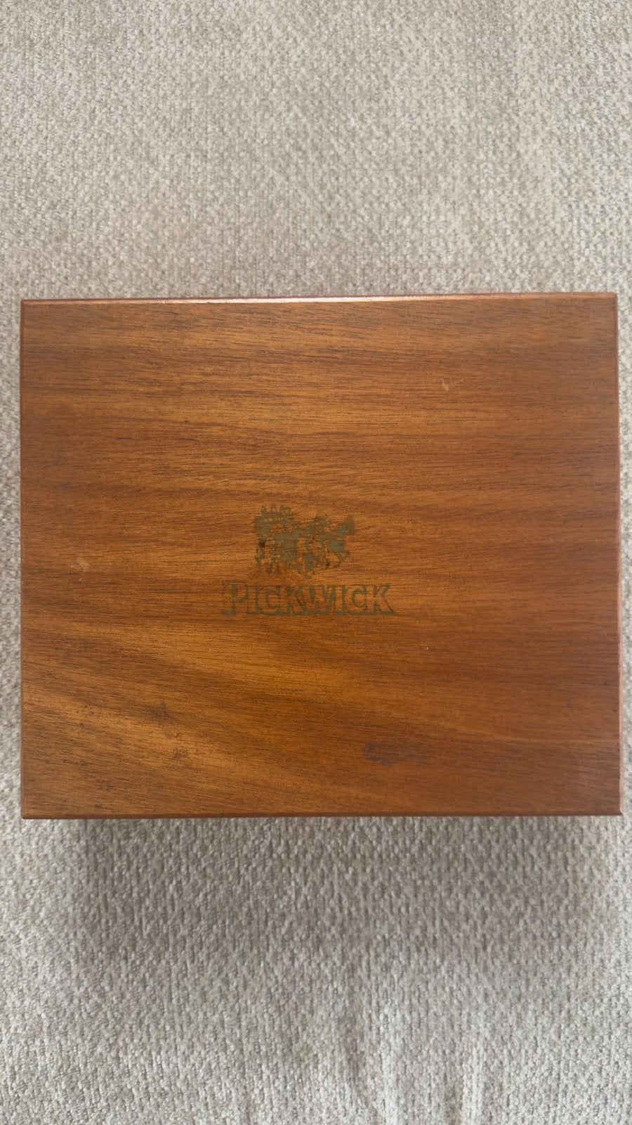 Pickwick theedoos van hout met 12 vakken, Huis en Inrichting, Hout, Gebruikt, Ophalen of Verzenden, Landelijk