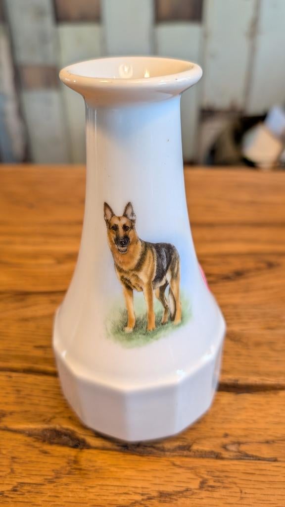Vaasje met Duitse herdershond, Antiek en Kunst, Antiek | Vazen, Ophalen of Verzenden