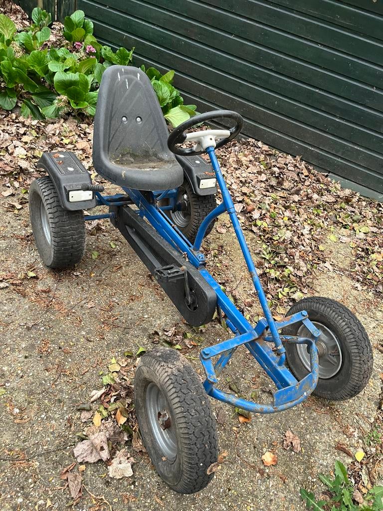 Mammoet skelter blauw met 4 zachte banden, Kinderen en Baby's, Speelgoed | Buiten | Skelters, Ophalen, Gebruikt, Mammoet