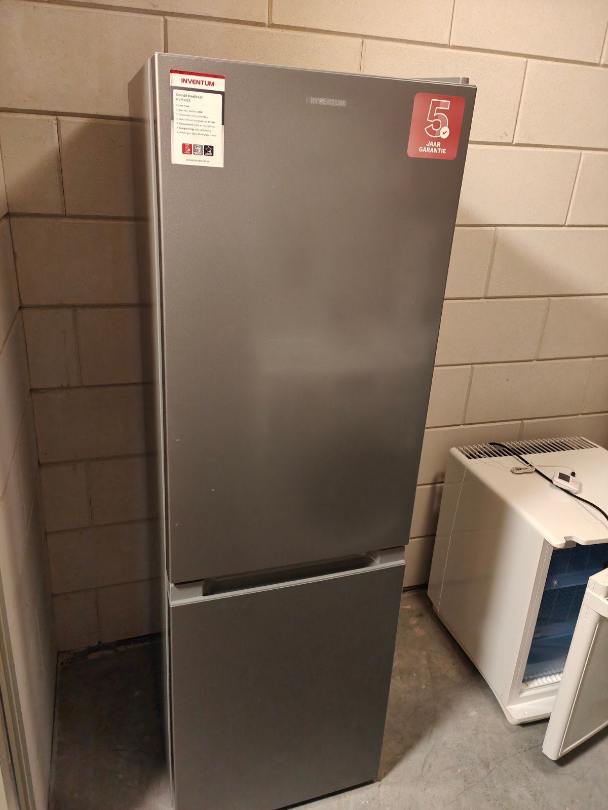Inventum KV1500S koel- vries combi, vrijstaande koelkast, Witgoed en Apparatuur, Koelkasten en IJskasten, Ophalen, 150 tot 200 liter