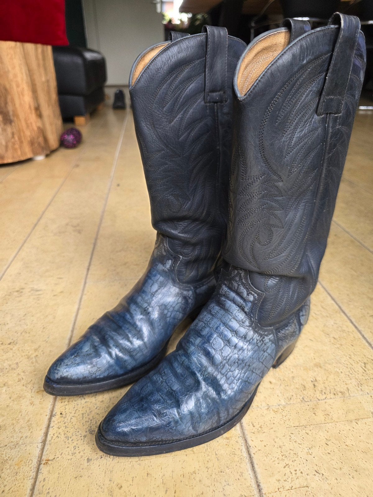 Cowboy laarzen mt 43. Blauw tinten. Western boots, Ophalen of Verzenden, Blauw, Boots