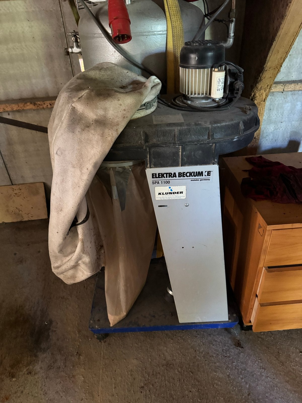 Afzuiging zagerij - Elektra Beckum SPA 1100, Ophalen, Gebruikt, Afzuiger