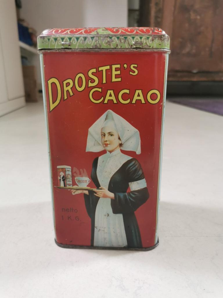 Droste cacao bus antiek, goede staat., Verzamelen, Ophalen of Verzenden, Gebruikt, Overige, Droste